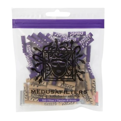 MEDUSA Aktiv-Cellulose-Filter ø 6mm Aktivkohlefilter, 100er Beutel