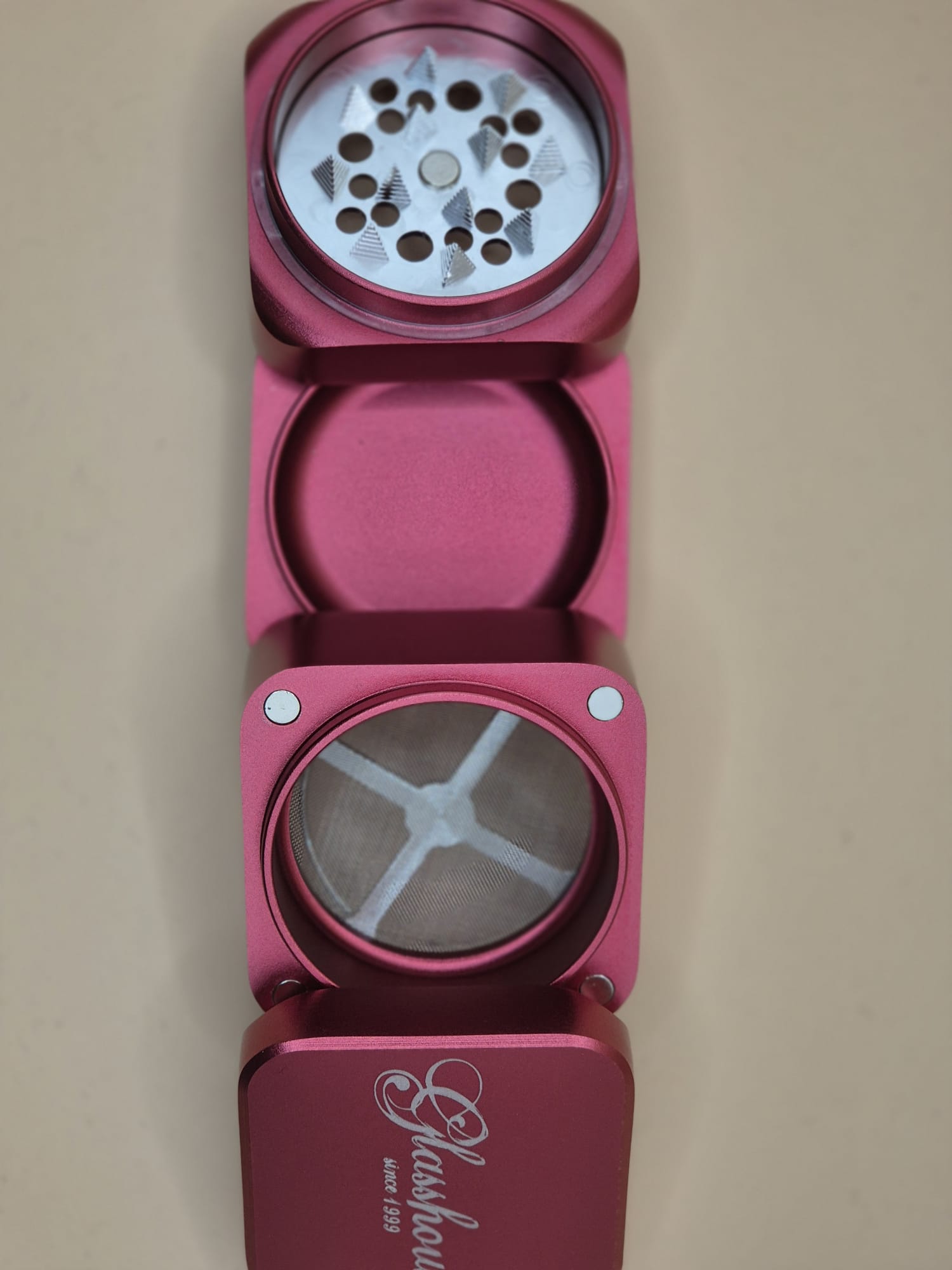 Aluminium Grinder XXL 4-tlg. Kräutermühle Crusher - B55mm, H60mm